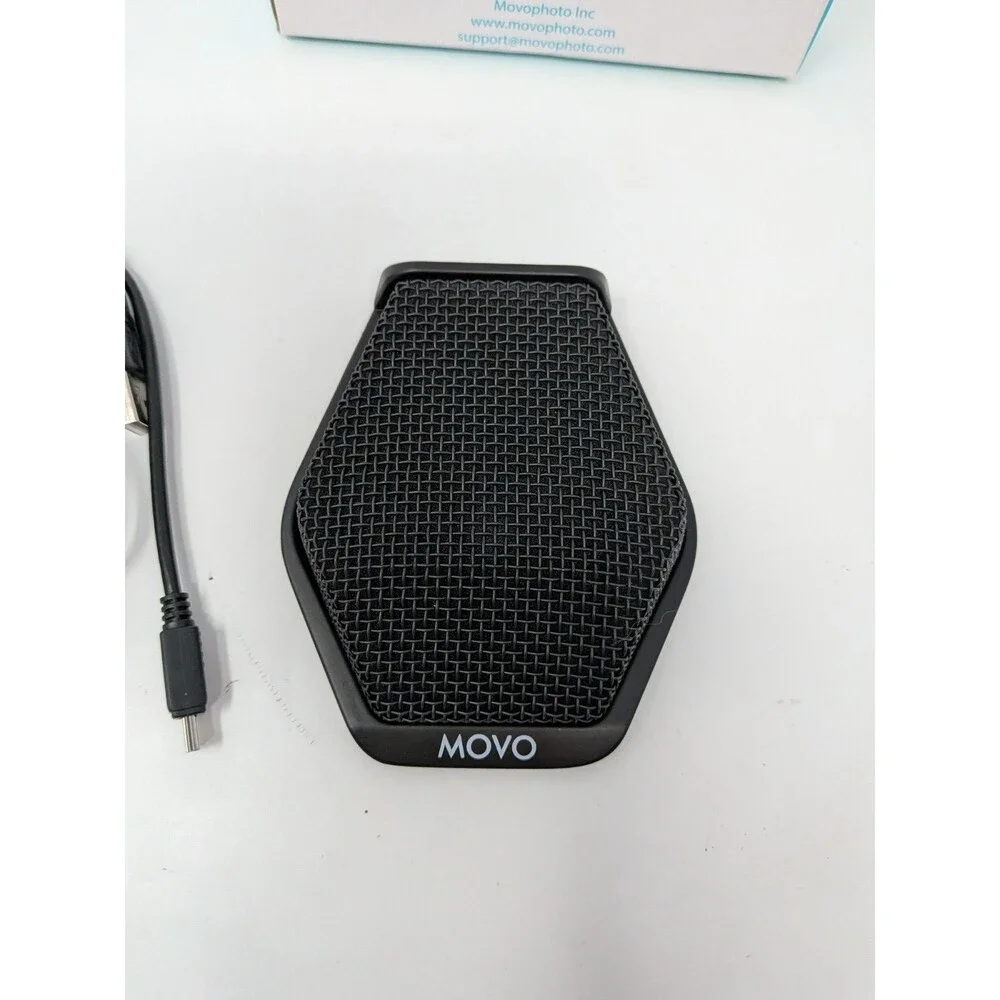 Movo MC1000 USB Conference Microphone 180° 20ft Pickup Zoom Teams Plug Play
